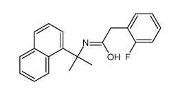 2-(2-fluorophenyl)-N-(2-naphthalen-1-ylpropan-2-yl)acetamide结构式