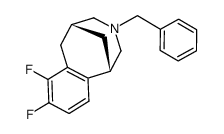 (+)-N-benzyl-5,6-difluoro-11-azatricyclo[7.3.1.02,7]trideca-2(7),3,5-triene Structure