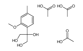acetic acid,2-(2-methoxy-4-methylphenyl)propane-1,2,3-triol结构式
