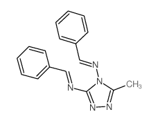 4H-1,2,4-Triazole-3,4-diamine,5-methyl-N3,N4-bis(phenylmethylene)-结构式