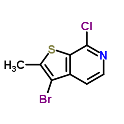 3-Bromo-7-chloro-2-methylthieno[2,3-c]pyridine结构式