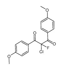2-chloro-2-fluoro-1,3-bis(4-methoxyphenyl)propane-1,3-dione结构式
