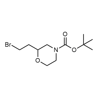 2-(2-溴乙基)吗啉-4-甲酸叔丁酯结构式