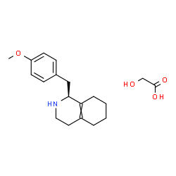 (R)-glycolic acid, compound with (S)-1,2,3,4,5,6,7,8-octahydro-1-[(4-methoxyphenyl)methyl]isoquinoline (1:1) Structure