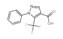 1-苯基-5-三氟甲基-1H-吡唑-4-羧酸结构式