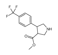 4-[4-(三氟甲基)苯基]吡咯烷-3-甲基羧酸盐结构式