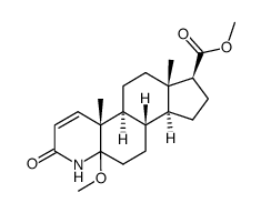 3-Oxo-4-aza-11a-Methoxy-5α-αndrost-1-ene-17β-carboxylic Acid Methyl Ester Structure