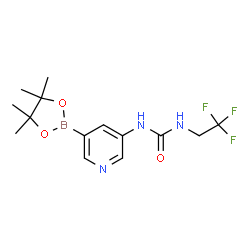 5-(3-(2,2,2-Trifluoroethyl)ureido)pyridine-3-boronic acid pinacol ester Structure