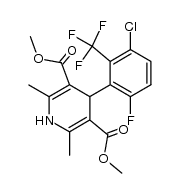 dimethyl 4-(3-chloro-6-fluoro-2-(trifluoromethyl)phenyl)-2,6-dimethyl-1,4-dihydropyridine-3,5-dicarboxylate Structure