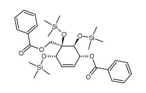 ((1R,2S,5R,6S)-5-(benzoyloxy)-1,2,6-tris((trimethylsilyl)oxy)cyclohex-3-en-1-yl)methyl benzoate结构式
