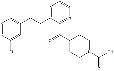 4-[[3-[2-(3-氯苯基)乙基]-2-吡啶基]羰基]-1-哌啶羧酸乙酯结构式