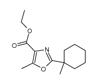 ethyl 5-methyl-2-(1-methylcyclohexyl)-4-oxazolecarboxylate Structure