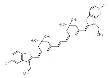 5-chloro-2-[[3-[3-[3-[(5-chloro-3-ethyl-1,3-benzothiazol-3-ium-2-yl)methylidene]-5,5-dimethylcyclohexen-1-yl]prop-1-enylidene]-5,5-dimethylcyclohexen-1-yl]methylidene]-3-ethyl-1,3-benzothiazole,iodide Structure