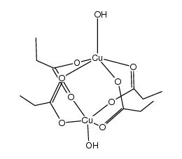 copper(II) proprionate monohydrate Structure