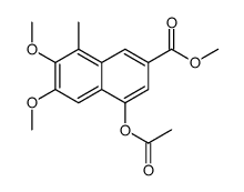 4-(乙酰基氧基)-6,7-二甲氧基-8-甲基-2-萘羧酸甲酯结构式