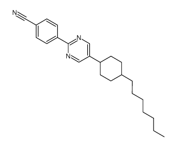 4-[5-(4-heptyl-cyclohexyl)-pyrimidin-2-yl]-benzonitrile Structure