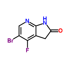 5-Bromo-4-fluoro-1,3-dihydro-2H-pyrrolo[2,3-b]pyridin-2-one Structure