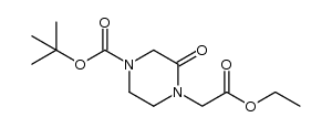 tert-butyl 4-(2-ethoxy-2-oxoethyl)-3-oxopiperazine-1-carboxylate Structure