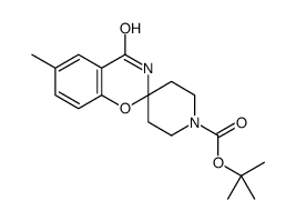 2-Methyl-2-propanyl 6-methyl-4-oxo-3,4-dihydro-1'H-spiro[1,3-benz oxazine-2,4'-piperidine]-1'-carboxylate结构式