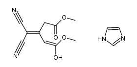 3-(dicyanomethylene)-5-hydroxy-5-methoxy-4-pentenoic acid methyl ester imidazolinium结构式
