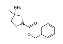 3-氨基-3-甲基吡咯烷-1-羧酸苄酯结构式
