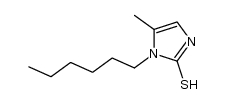 1-hexyl-5-methyl-1H-imidazole-2-thiol结构式