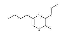 2-methyl-3-propyl-5-butyl-1,4-dithiacyclohexa-2,5-diene Structure