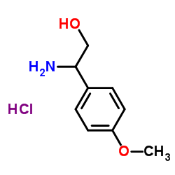 2-氨基-2-(4-甲氧基苯基)乙醇盐酸盐结构式