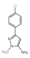 3-(4-氯苯基)-1-甲基-1H-吡唑-5-胺结构式