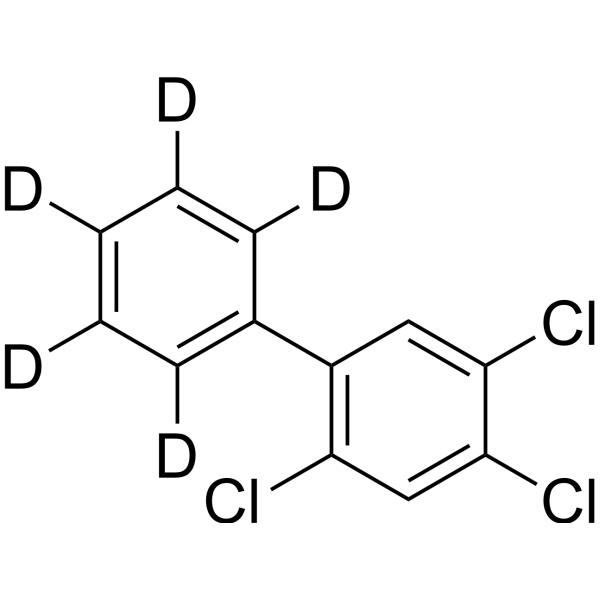 2,4,5-Trichlorobiphenyl-2′,3′,4′,5′,6′-d5 Structure