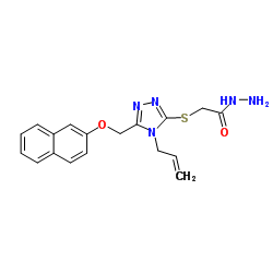 2-({4-Allyl-5-[(2-naphthyloxy)methyl]-4H-1,2,4-triazol-3-yl}thio)acetohydrazide结构式