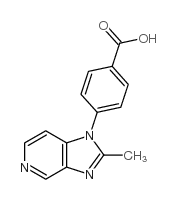 4-(2-甲基-1H-咪唑并[4,5-C]吡啶-1-基)苯甲酸结构式