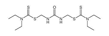 diethyldithiocarbamic acid, diester with 1,3-bis(mercaptomethyl)urea Structure