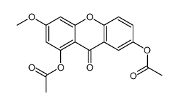 (8-acetyloxy-6-methoxy-9-oxoxanthen-2-yl) acetate结构式