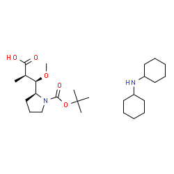 二环己胺(2R,3R)-3-((S)-1-(叔丁氧基羰基)吡咯烷-2-基)-3-甲氧基-2-甲基丙酸酯结构式
