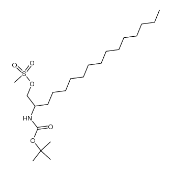 2-((tert-butoxycarbonyl)amino)hexadecyl methanesulfonate结构式