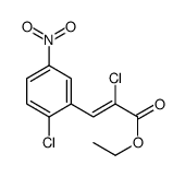 ethyl 2-chloro-3-(2-chloro-5-nitrophenyl)prop-2-enoate结构式