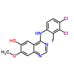 4-(3,4-二氯-2-氟苯基氨基)-7-甲氧基喹唑啉-6-醇结构式