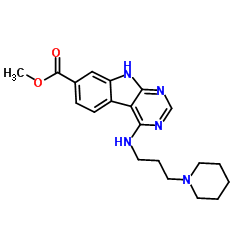 4-[[3-(1-哌啶基)丙基]氨基]-9H-嘧啶并[4,5-b]吲哚-7-羧酸甲酯结构式