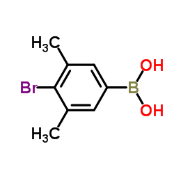 (4-溴-3,5-二甲基苯基)硼酸结构式