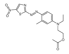 2-[N-ethyl-4-[(5-nitrothiazol-2-yl)azo]-m-toluidino]ethyl acetate Structure