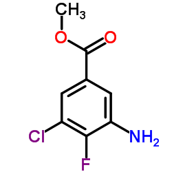 Methyl 3-amino-5-chloro-4-fluorobenzoate结构式