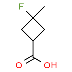 3-氟-3-甲基环丁烷-1-羧酸结构式