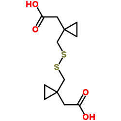 1,1'-[Dithiobis(Methylene)]biscyclopropaneacetic Acid结构式