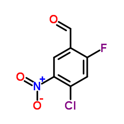 4-氯-2-氟-5-硝基苯甲醛结构式