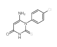6-氨基-1-(4-氯苯基)-2-硫氧代-2,3-二氢-4(1H)-嘧啶酮结构式