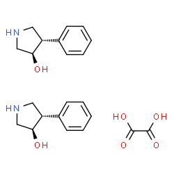 反式-4-苯基吡咯烷醇-3-醇半草酸酯结构式
