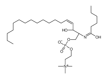 N-hexanoyl-D-erythro-sphingosylphosphorylcholine Structure