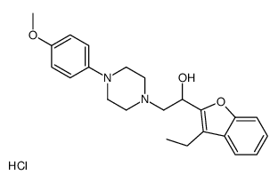 alpha-(3-Ethyl-2-benzofuranyl)-4-(4-methoxyphenyl)-1-piperazineethanol monohydrochloride Structure