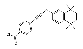 4-[3-(5,6,7,8-tetrahydro-5,5,8,8-tetramethyl-2-naphthyl)-1-propynyl]benzoyl chloride结构式